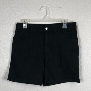 Cherokee Brand Women’s Size 10 Stretch Black Shorts w Pockets Zipper Fly Casual